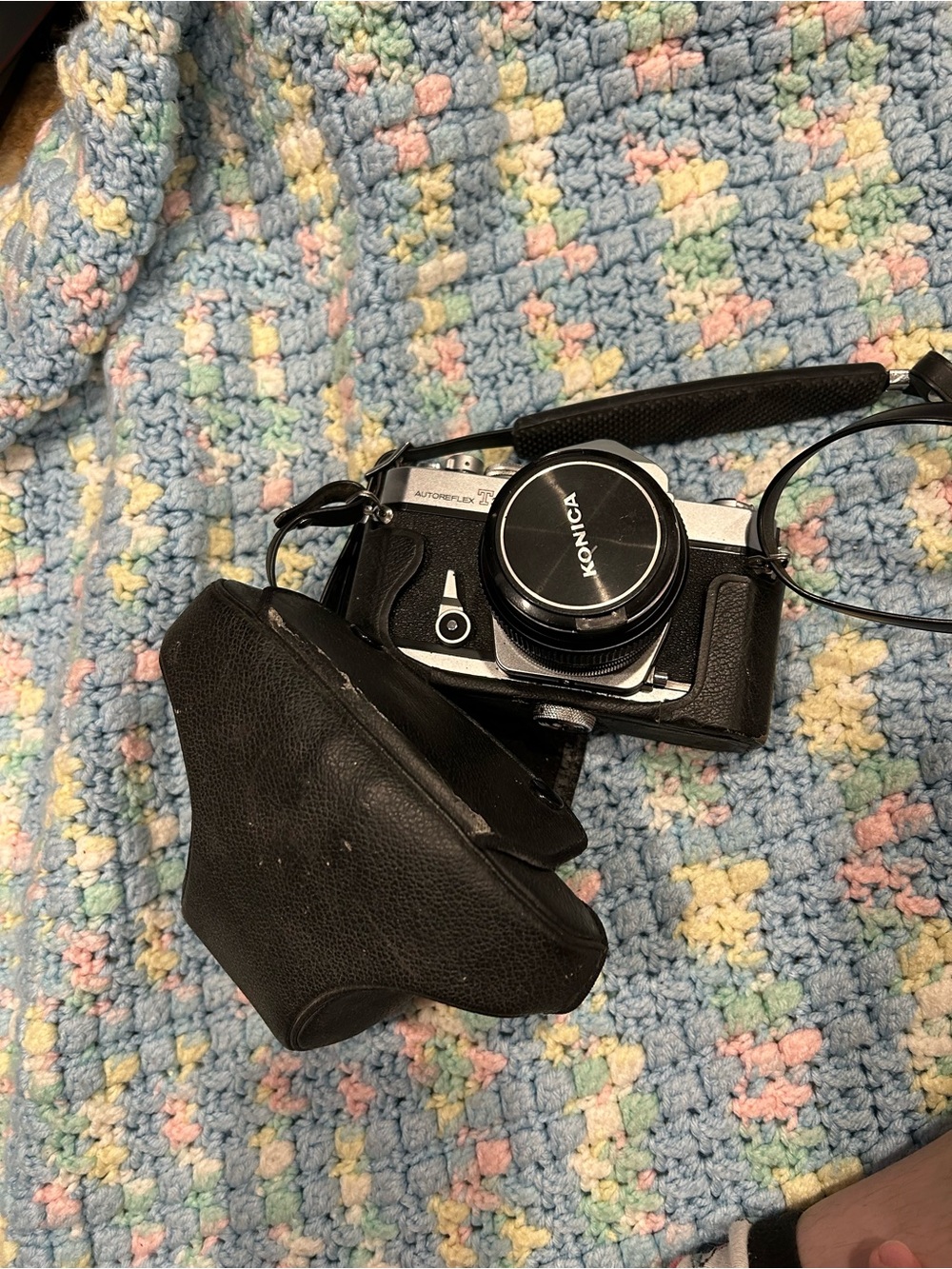 Nica / Konica Compact 35mm Camera in Black and Silver